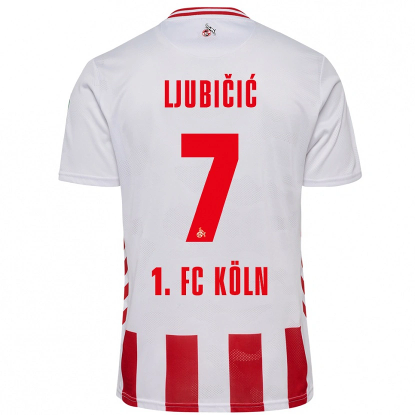 Danxen Bambino Maglia Dejan Ljubicic #7 Bianco Rosso Kit Gara Home 2025/26 Maglietta