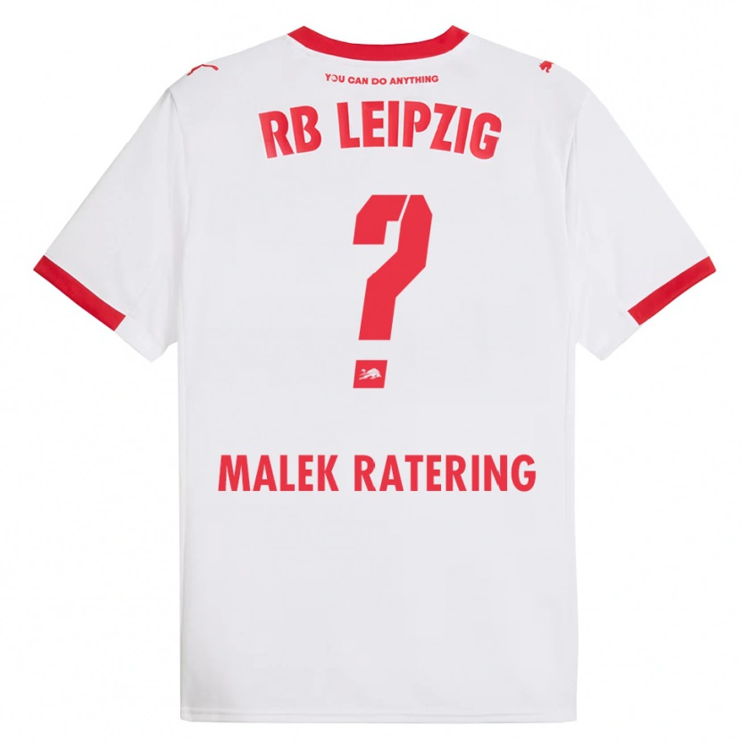 Danxen Bambino Maglia Jakob Malek Ratering #0 Bianco Rosso Kit Gara Home 2025/26 Maglietta