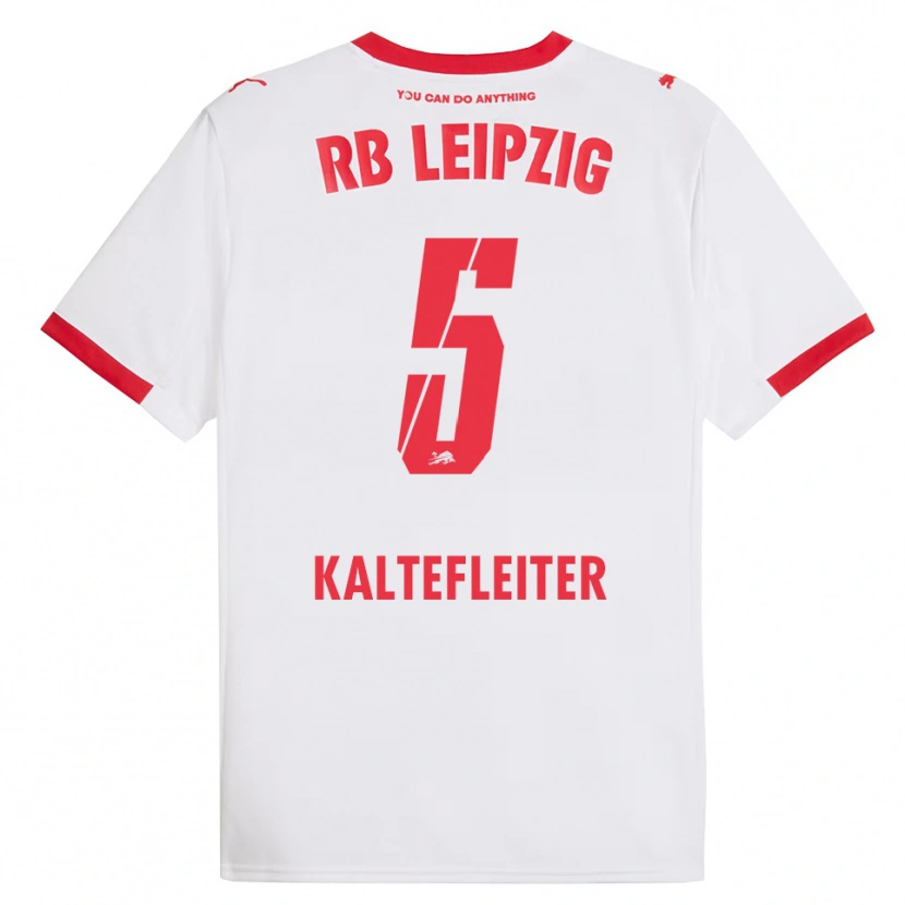 Danxen Bambino Maglia Benno Kaltefleiter #5 Bianco Rosso Kit Gara Home 2025/26 Maglietta