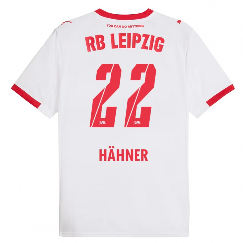 Danxen Bambino Maglia Elian Hähner #22 Bianco Rosso Kit Gara Home 2025/26 Maglietta