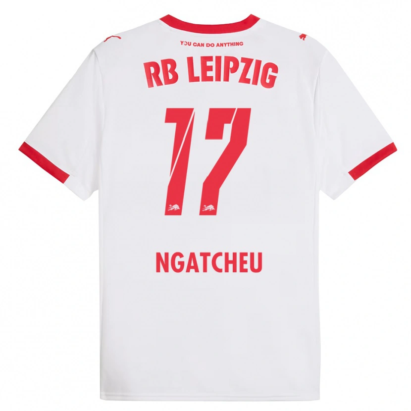 Danxen Bambino Maglia Yohan Ngatcheu #17 Bianco Rosso Kit Gara Home 2025/26 Maglietta