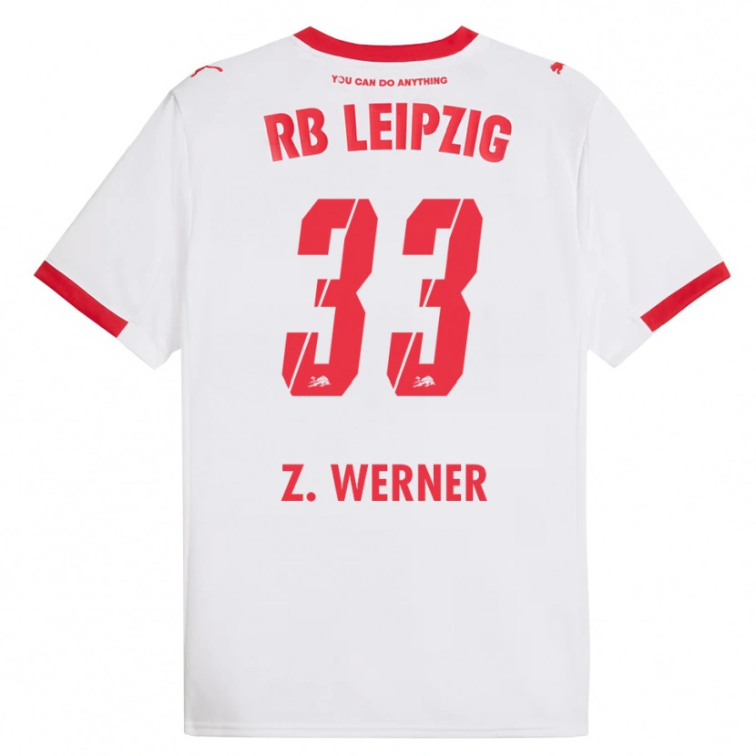 Danxen Bambino Maglia Zoé Werner #33 Bianco Rosso Kit Gara Home 2025/26 Maglietta
