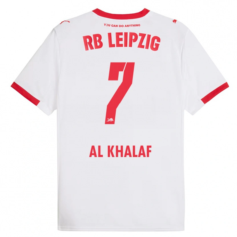 Danxen Bambino Maglia Abdul Al Khalaf #7 Bianco Rosso Kit Gara Home 2025/26 Maglietta