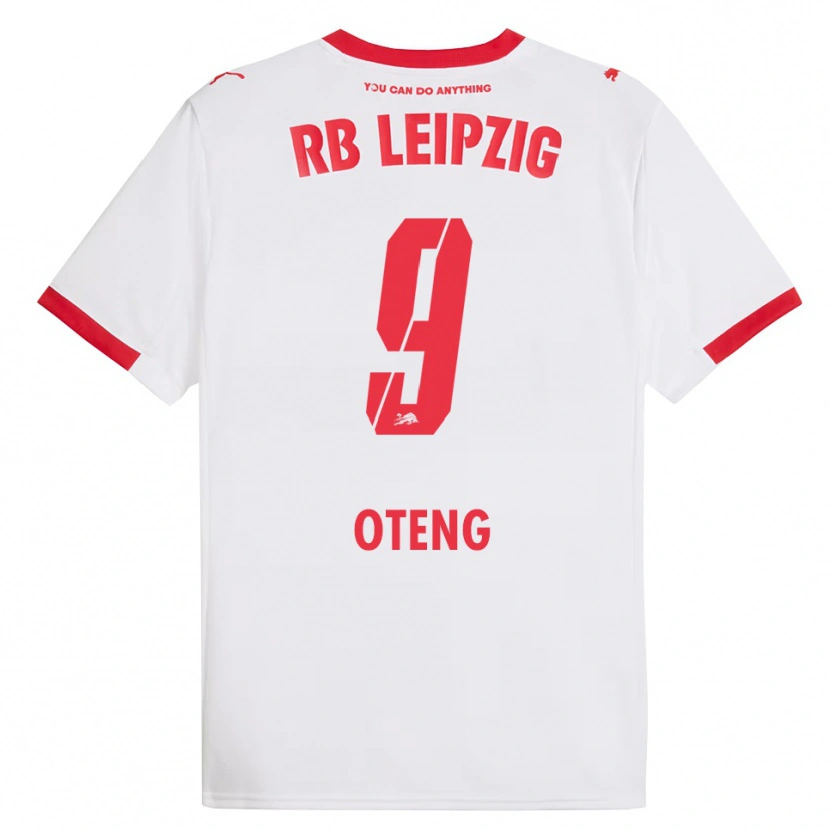 Danxen Bambino Maglia Persis Oteng #9 Bianco Rosso Kit Gara Home 2025/26 Maglietta