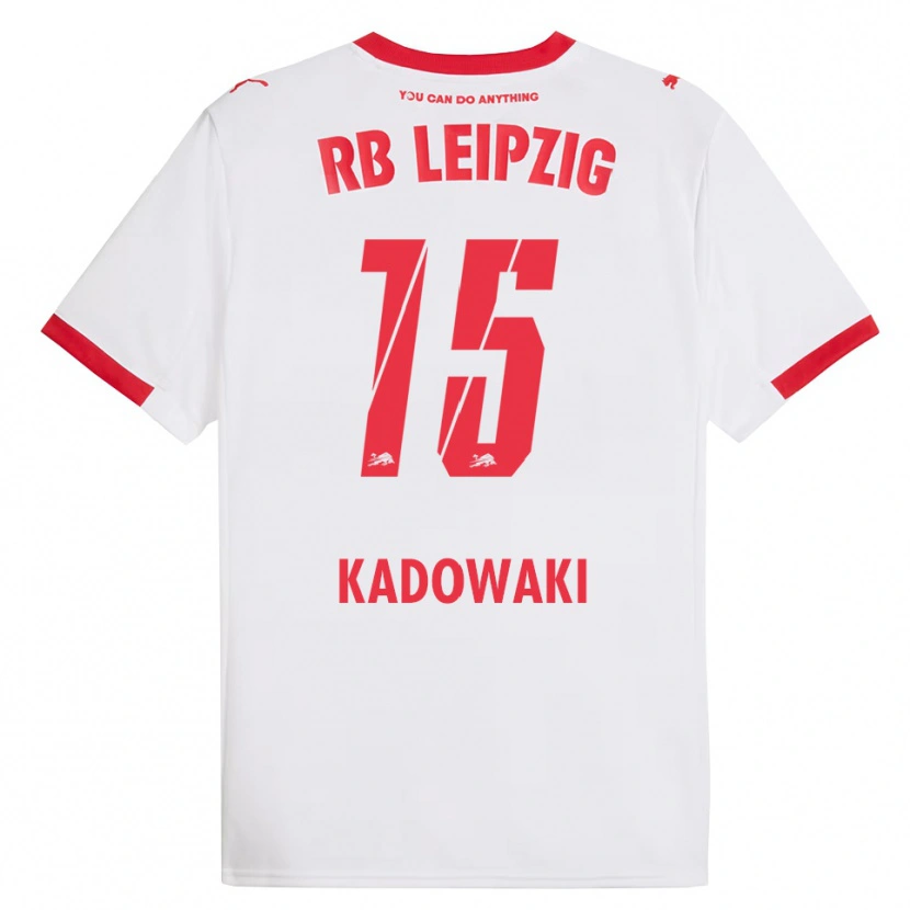Danxen Bambino Maglia Mai Kadowaki #15 Bianco Rosso Kit Gara Home 2025/26 Maglietta