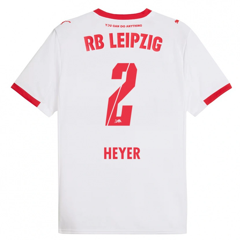 Danxen Bambino Maglia Friedrich Heyer #2 Bianco Rosso Kit Gara Home 2025/26 Maglietta
