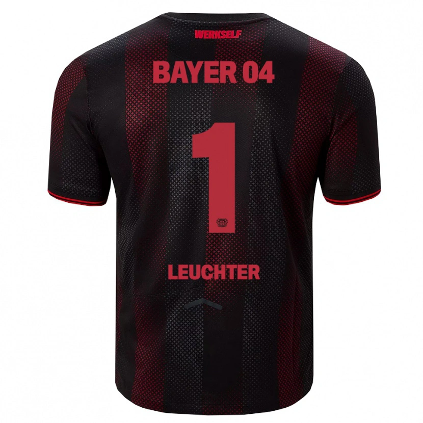 Danxen Bambino Maglia Julian Leuchter #1 Nero Rosso Kit Gara Home 2025/26 Maglietta