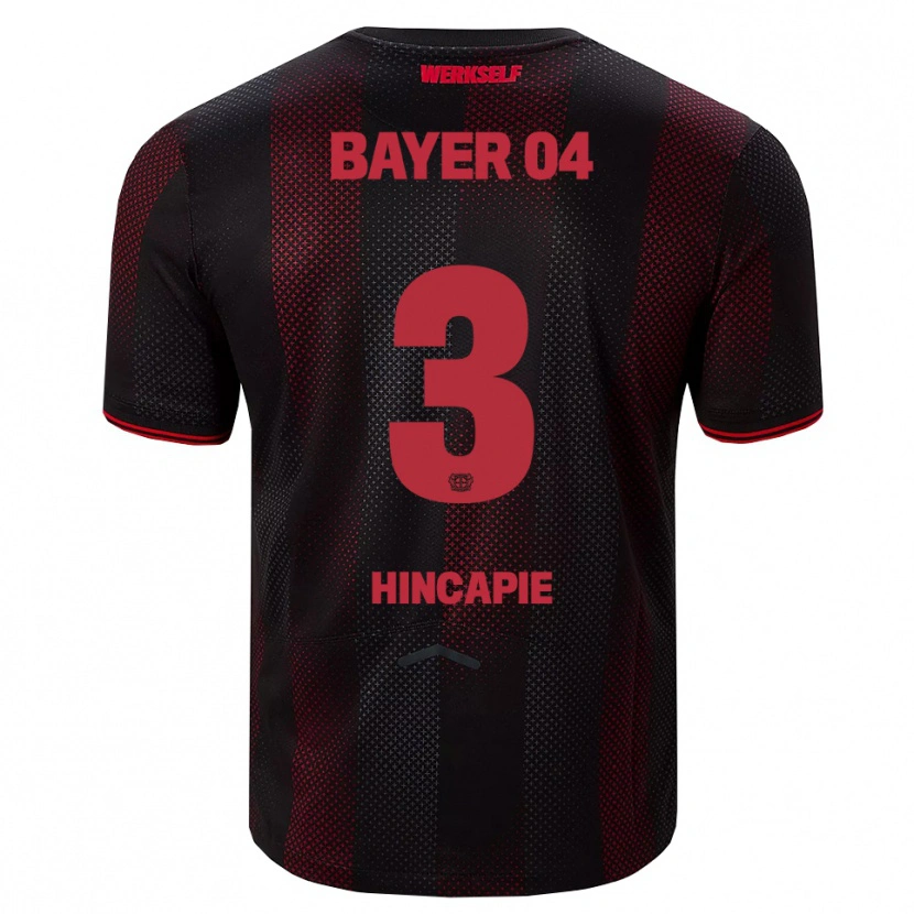 Danxen Bambino Maglia Piero Hincapié #3 Nero Rosso Kit Gara Home 2025/26 Maglietta