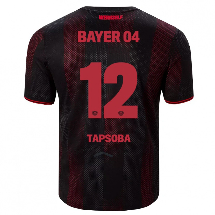 Danxen Bambino Maglia Edmond Tapsoba #12 Nero Rosso Kit Gara Home 2025/26 Maglietta