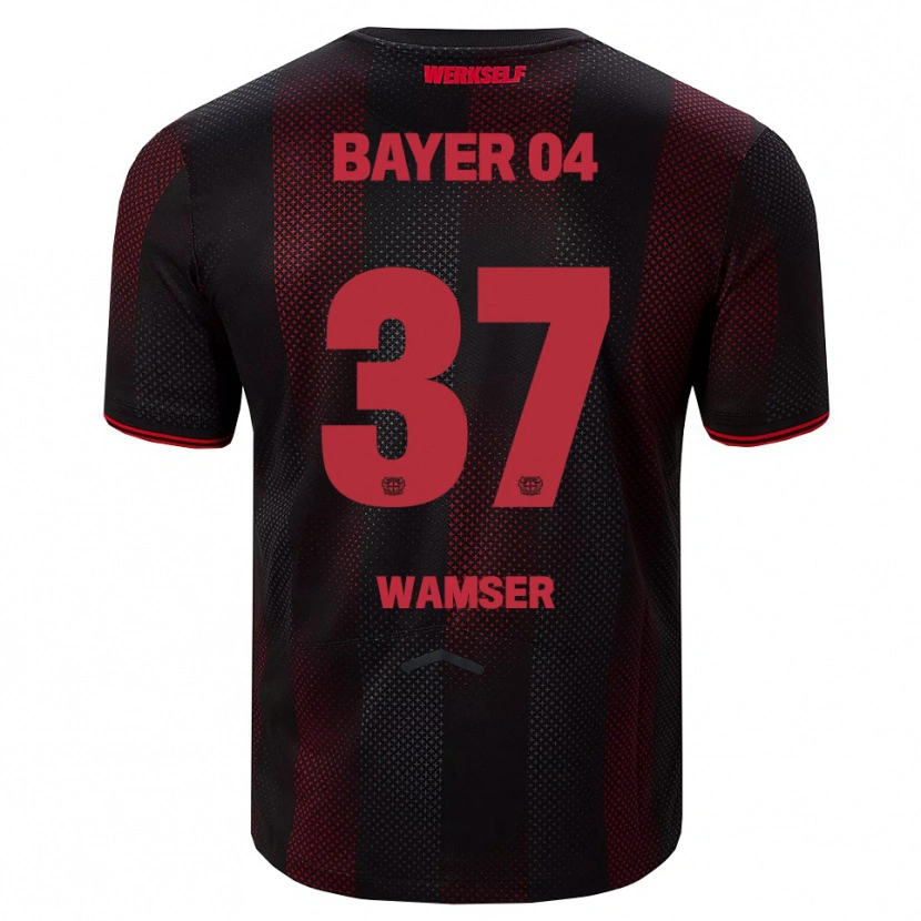 Danxen Bambino Maglia Carlotta Wamser #37 Nero Rosso Kit Gara Home 2025/26 Maglietta
