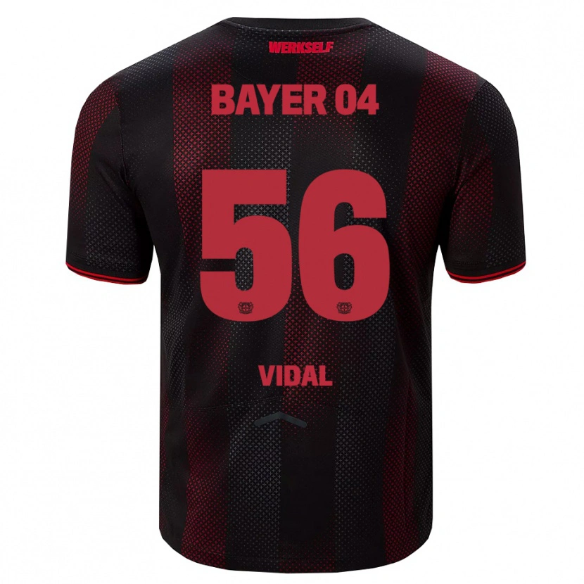 Danxen Bambino Maglia Juliette Vidal #56 Nero Rosso Kit Gara Home 2025/26 Maglietta