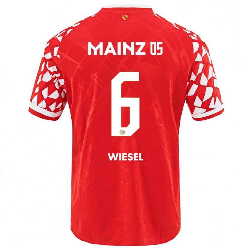 Danxen Bambino Maglia Maggie Wiesel #6 Rosso Bianco Kit Gara Home 2025/26 Maglietta