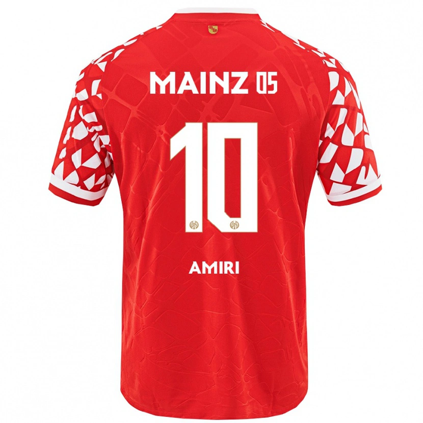 Danxen Bambino Maglia Nadiem Amiri #10 Rosso Bianco Kit Gara Home 2025/26 Maglietta
