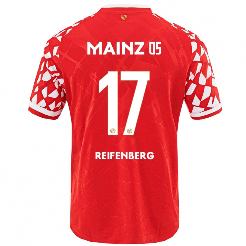 Danxen Bambino Maglia Michelle Reifenberg #17 Rosso Bianco Kit Gara Home 2025/26 Maglietta