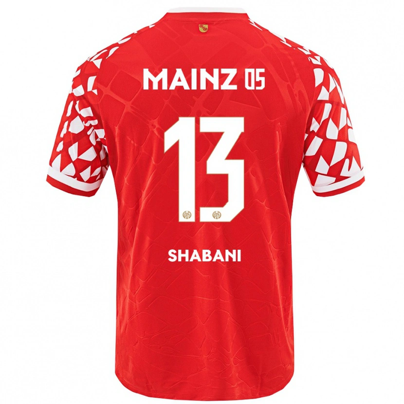 Danxen Bambino Maglia Eniss Shabani #13 Rosso Bianco Kit Gara Home 2025/26 Maglietta