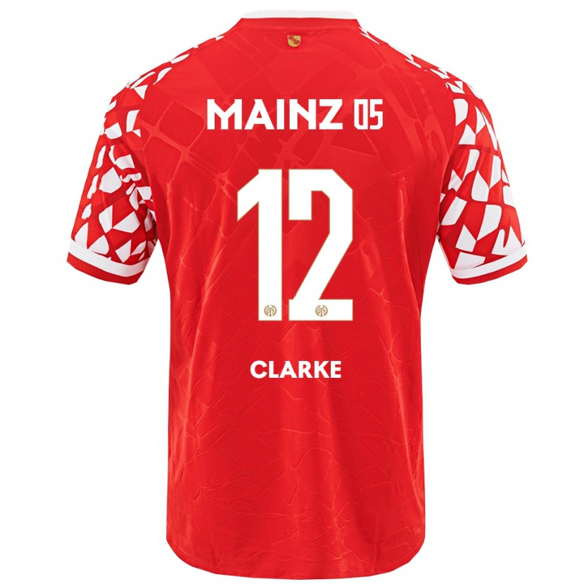Danxen Bambino Maglia Sarah Clarke #12 Rosso Bianco Kit Gara Home 2025/26 Maglietta