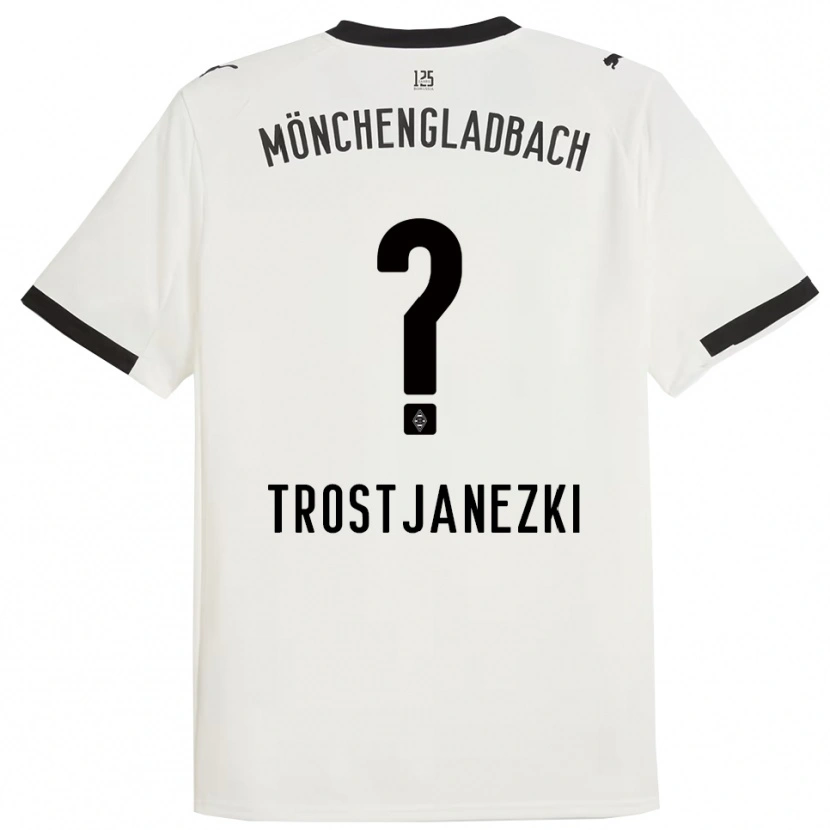 Danxen Bambino Maglia Noel Trostjanezki #0 Bianco Nero Kit Gara Home 2025/26 Maglietta