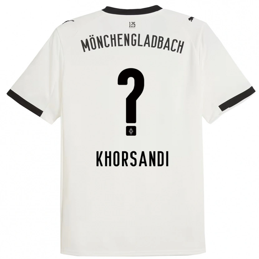 Danxen Bambino Maglia Radin Khorsandi #0 Bianco Nero Kit Gara Home 2025/26 Maglietta