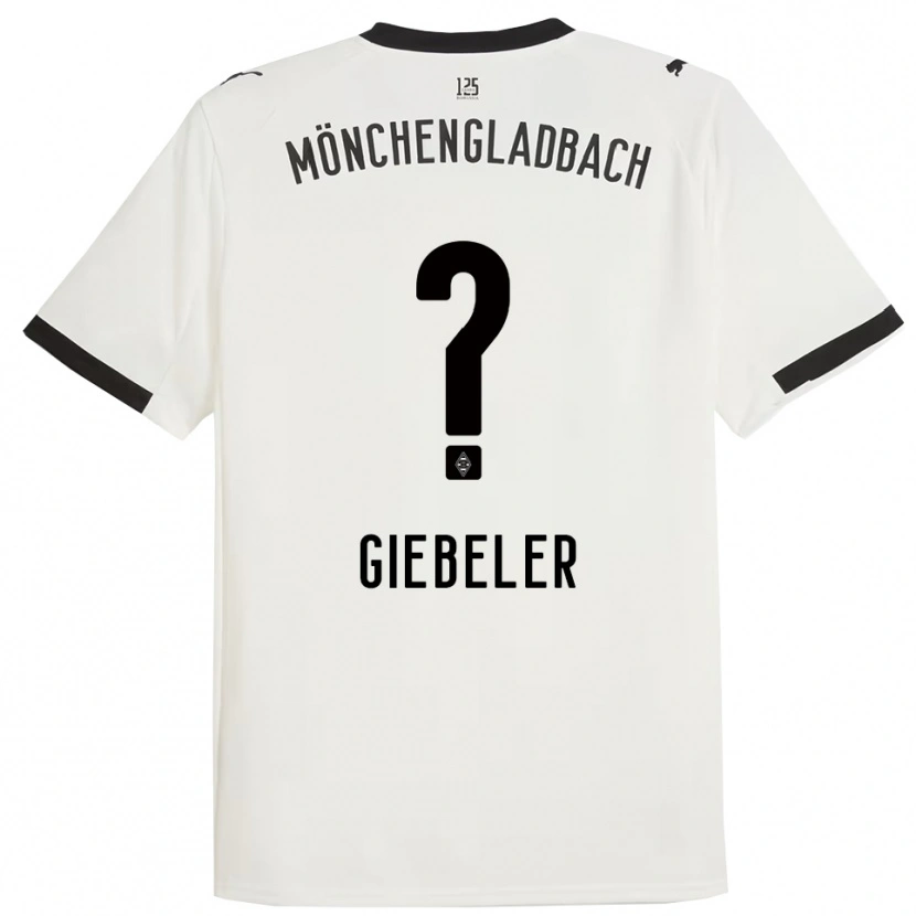 Danxen Bambino Maglia Benno Giebeler #0 Bianco Nero Kit Gara Home 2025/26 Maglietta