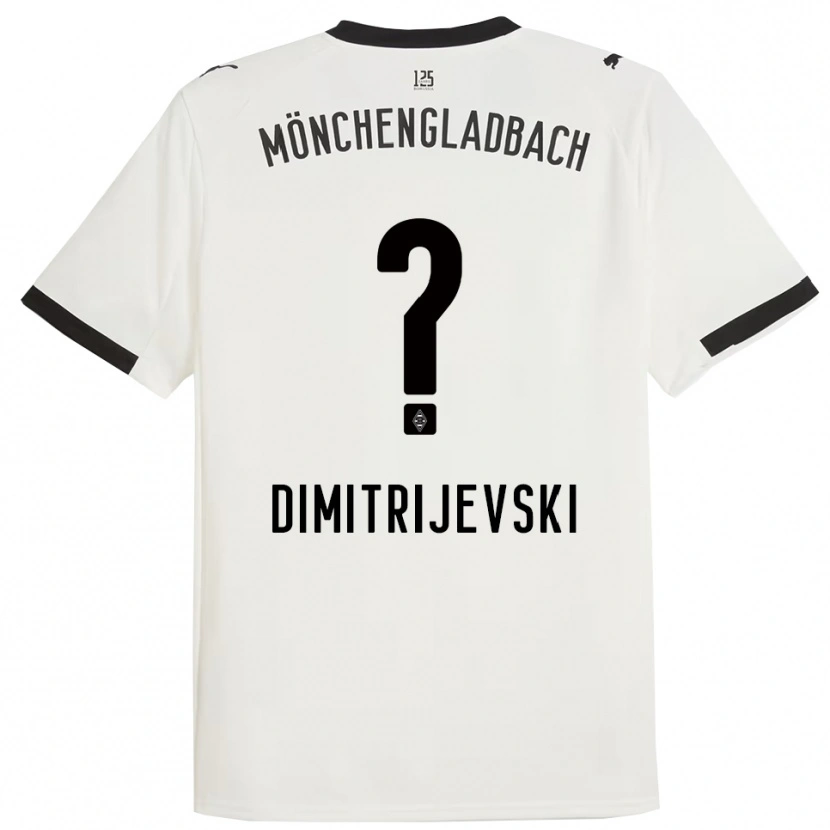 Danxen Bambino Maglia Maximilian Dimitrijevski #0 Bianco Nero Kit Gara Home 2025/26 Maglietta