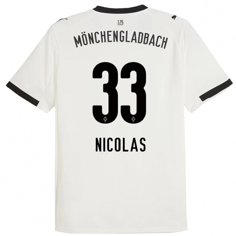 Danxen Bambino Maglia Moritz Nicolas #33 Bianco Nero Kit Gara Home 2025/26 Maglietta
