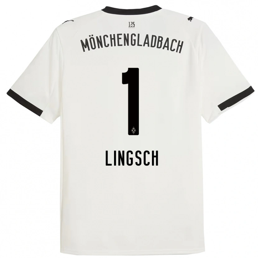 Danxen Bambino Maglia Tina Lingsch #1 Bianco Nero Kit Gara Home 2025/26 Maglietta