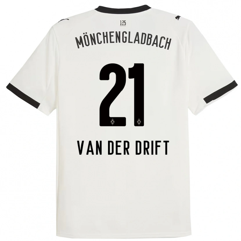 Danxen Bambino Maglia Suus Van Der Drift #21 Bianco Nero Kit Gara Home 2025/26 Maglietta