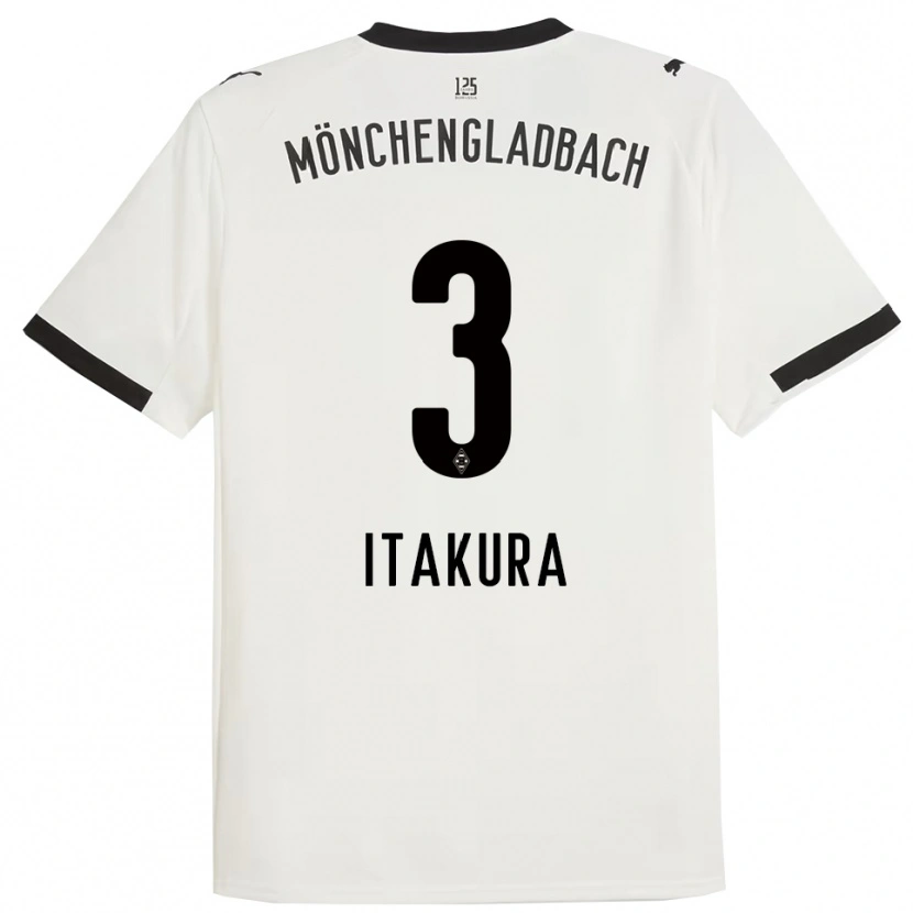 Danxen Bambino Maglia Ko Itakura #3 Bianco Nero Kit Gara Home 2025/26 Maglietta