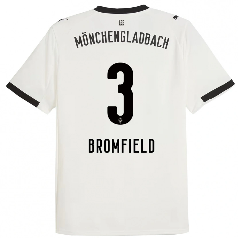 Danxen Bambino Maglia Rio Bromfield #3 Bianco Nero Kit Gara Home 2025/26 Maglietta