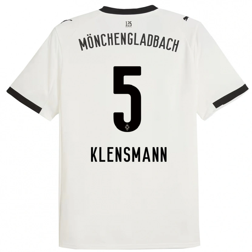 Danxen Bambino Maglia Paula Klensmann #5 Bianco Nero Kit Gara Home 2025/26 Maglietta