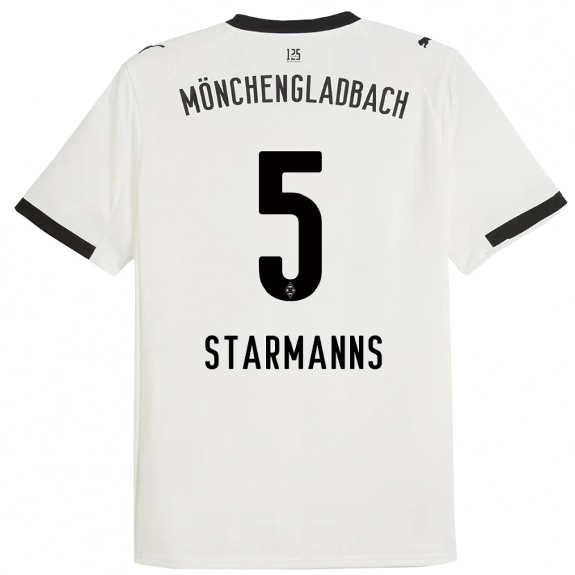 Danxen Bambino Maglia Sandra Starmanns #5 Bianco Nero Kit Gara Home 2025/26 Maglietta