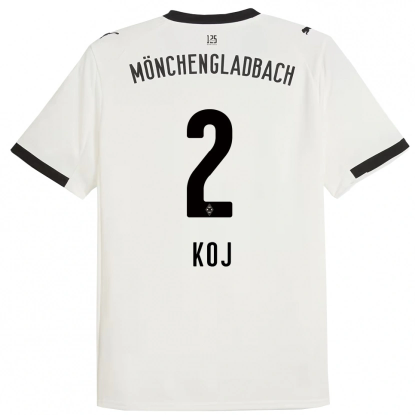 Danxen Bambino Maglia Julia Koj #2 Bianco Nero Kit Gara Home 2025/26 Maglietta