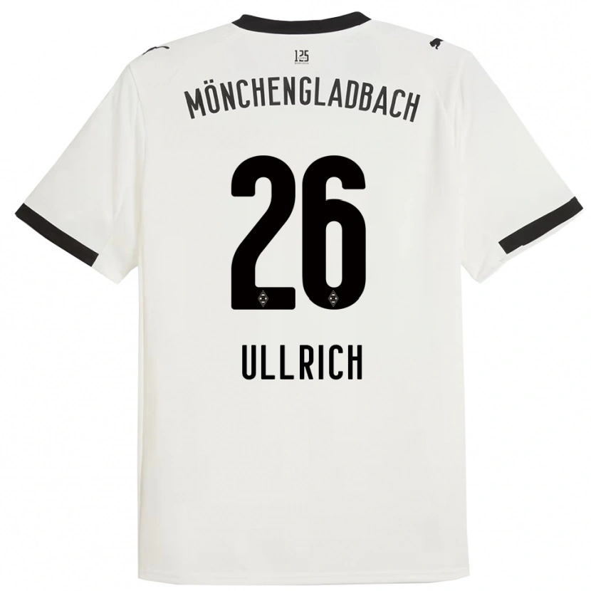 Danxen Bambino Maglia Lukas Ullrich #26 Bianco Nero Kit Gara Home 2025/26 Maglietta