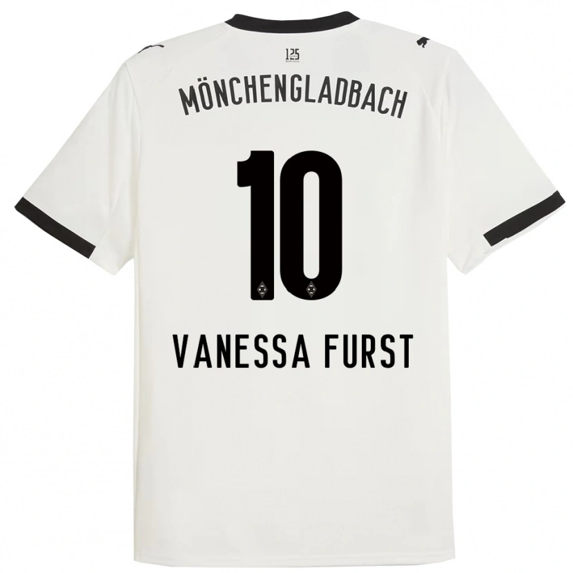 Danxen Bambino Maglia Vanessa Fürst #10 Bianco Nero Kit Gara Home 2025/26 Maglietta