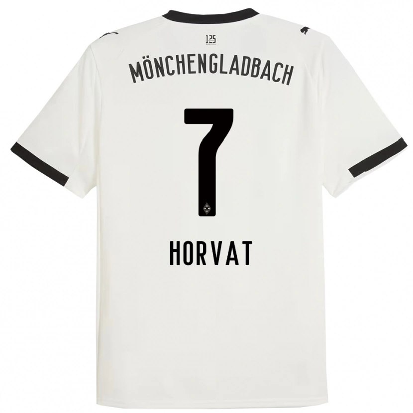Danxen Bambino Maglia Niko Horvat #7 Bianco Nero Kit Gara Home 2025/26 Maglietta