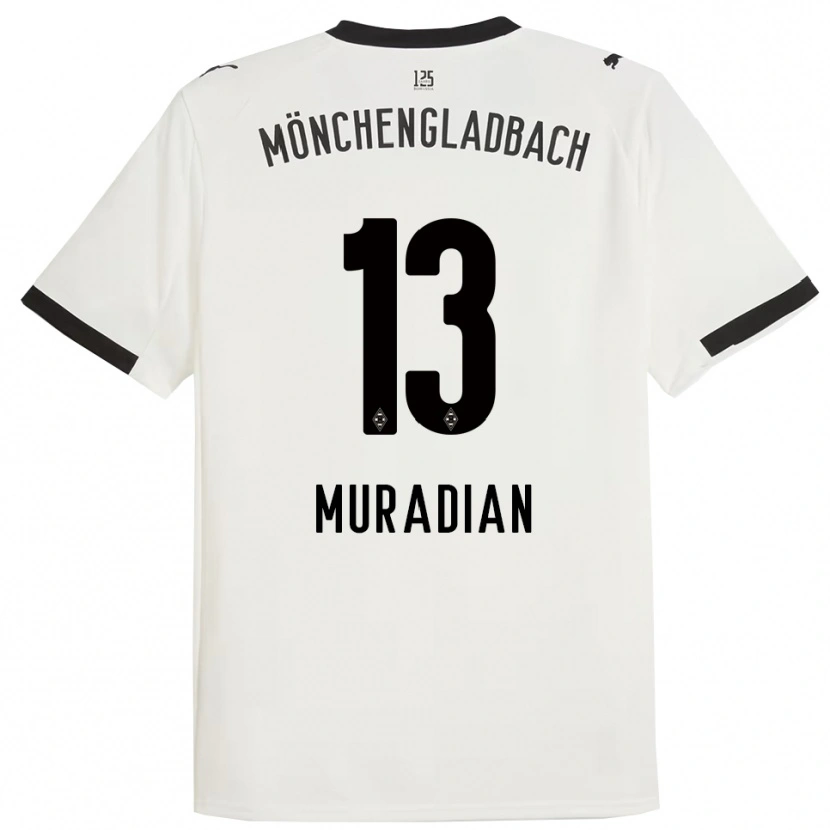 Danxen Bambino Maglia Artem Muradyan #13 Bianco Nero Kit Gara Home 2025/26 Maglietta
