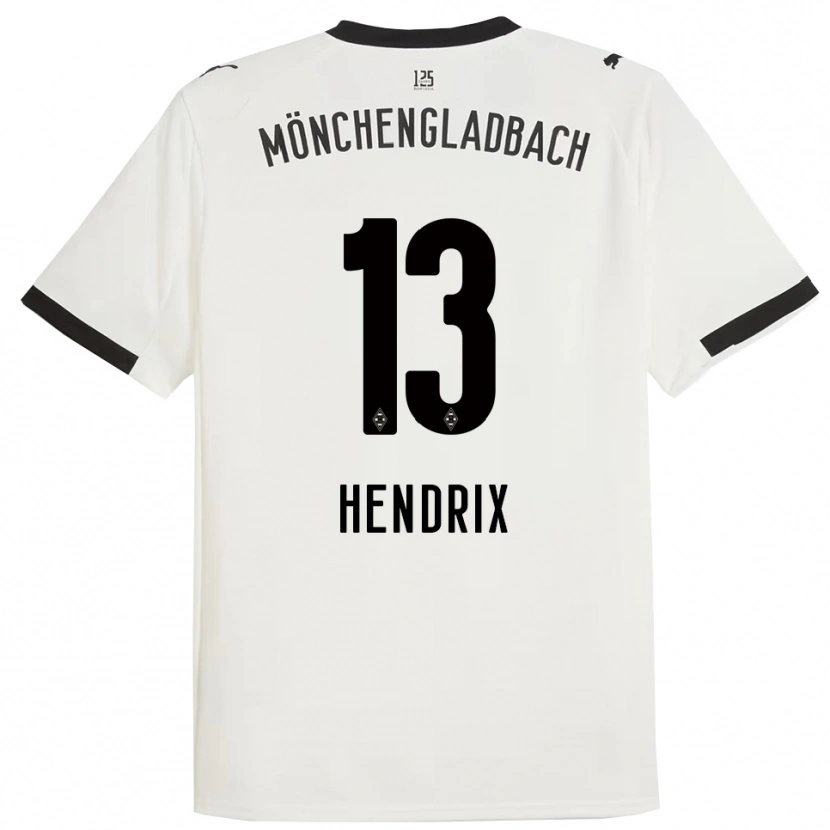 Danxen Bambino Maglia Kas Hendrix #13 Bianco Nero Kit Gara Home 2025/26 Maglietta