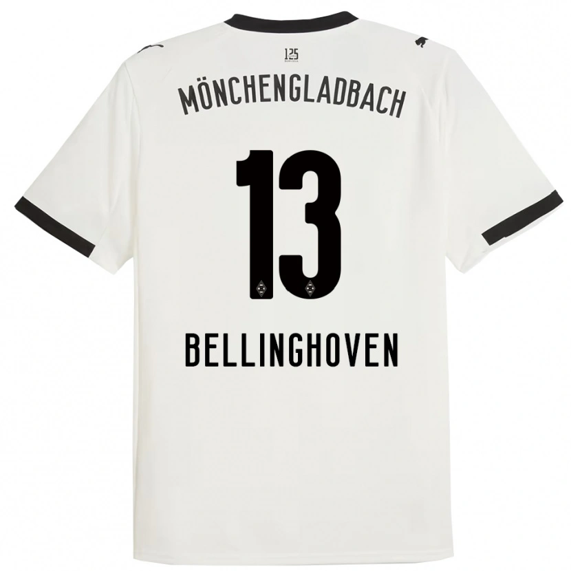 Danxen Bambino Maglia Christina Bellinghoven #13 Bianco Nero Kit Gara Home 2025/26 Maglietta