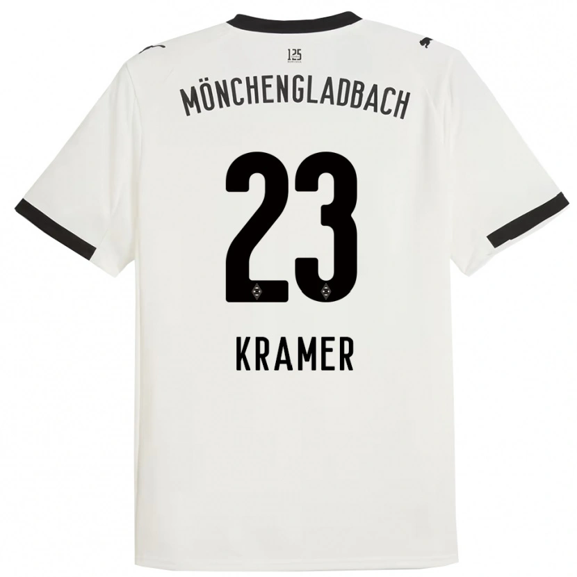 Danxen Bambino Maglia Christoph Kramer #23 Bianco Nero Kit Gara Home 2025/26 Maglietta