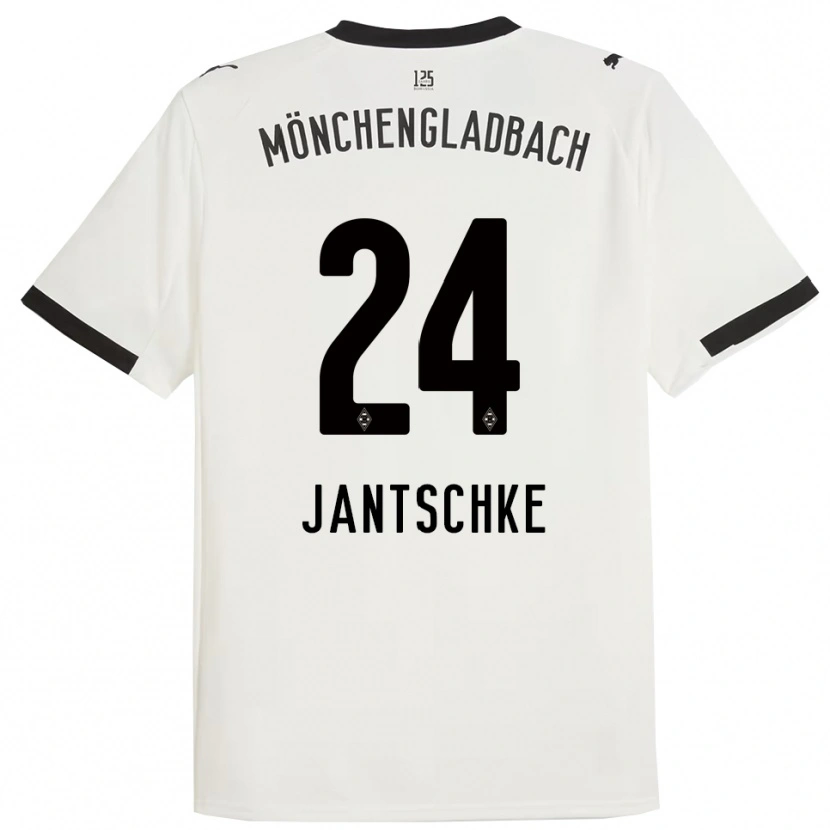 Danxen Bambino Maglia Tony Jantschke #24 Bianco Nero Kit Gara Home 2025/26 Maglietta