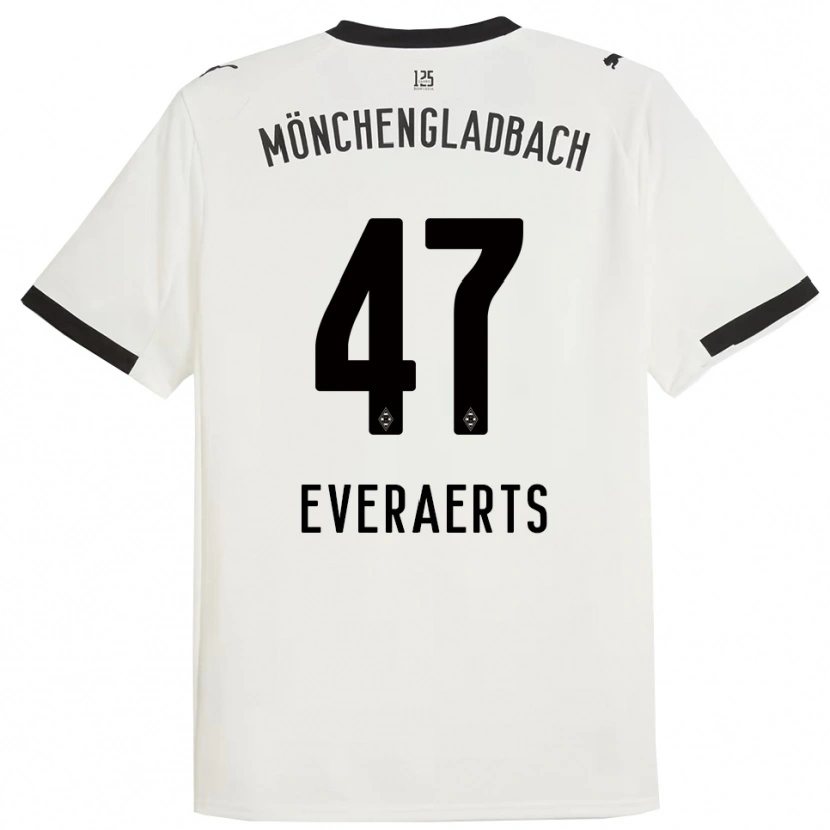 Danxen Bambino Maglia Kim Everaerts #47 Bianco Nero Kit Gara Home 2025/26 Maglietta