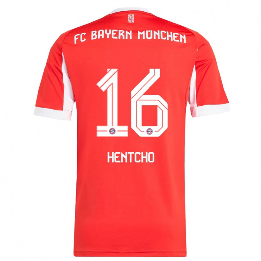 Danxen Bambino Maglia Aristide Hentcho #16 Rosso Bianco Kit Gara Home 2025/26 Maglietta