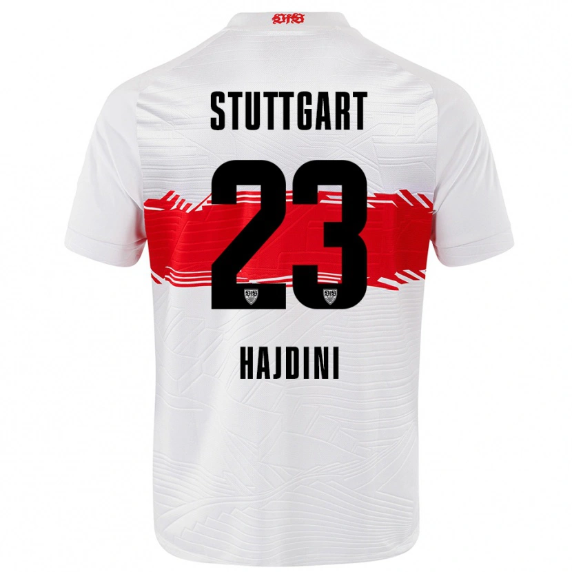 Danxen Bambino Maglia Deli Hajdini #23 Bianco Rosso Kit Gara Home 2025/26 Maglietta