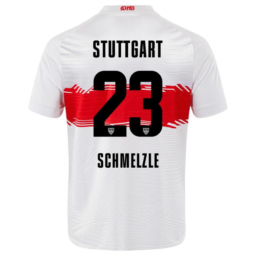 Danxen Bambino Maglia Marlen Schmelzle #23 Bianco Rosso Kit Gara Home 2025/26 Maglietta