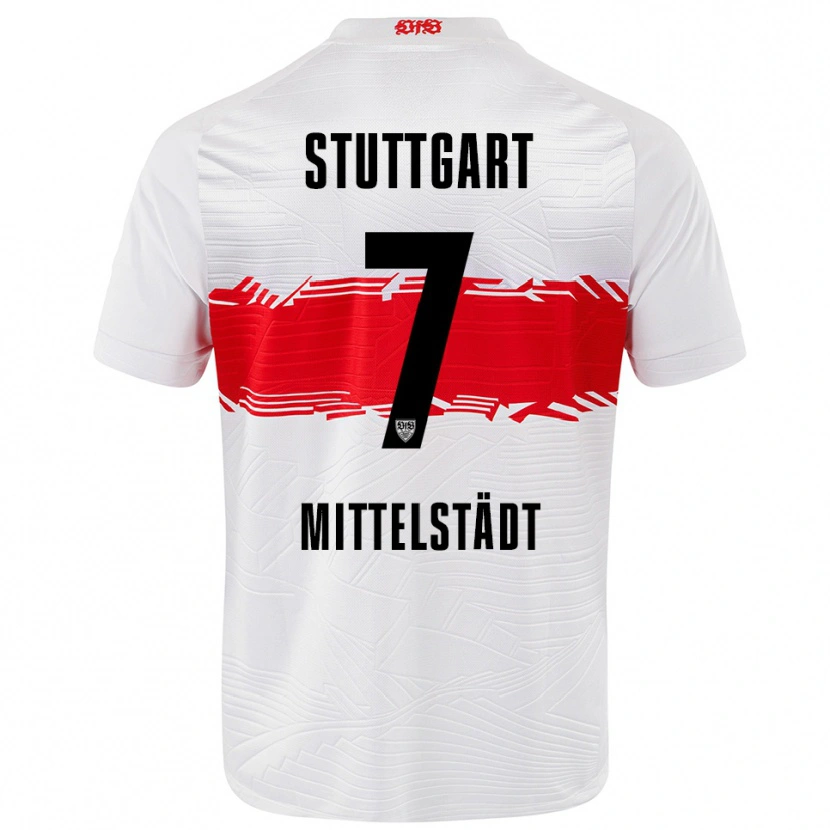 Danxen Bambino Maglia Maximilian Mittelstädt #7 Bianco Rosso Kit Gara Home 2025/26 Maglietta