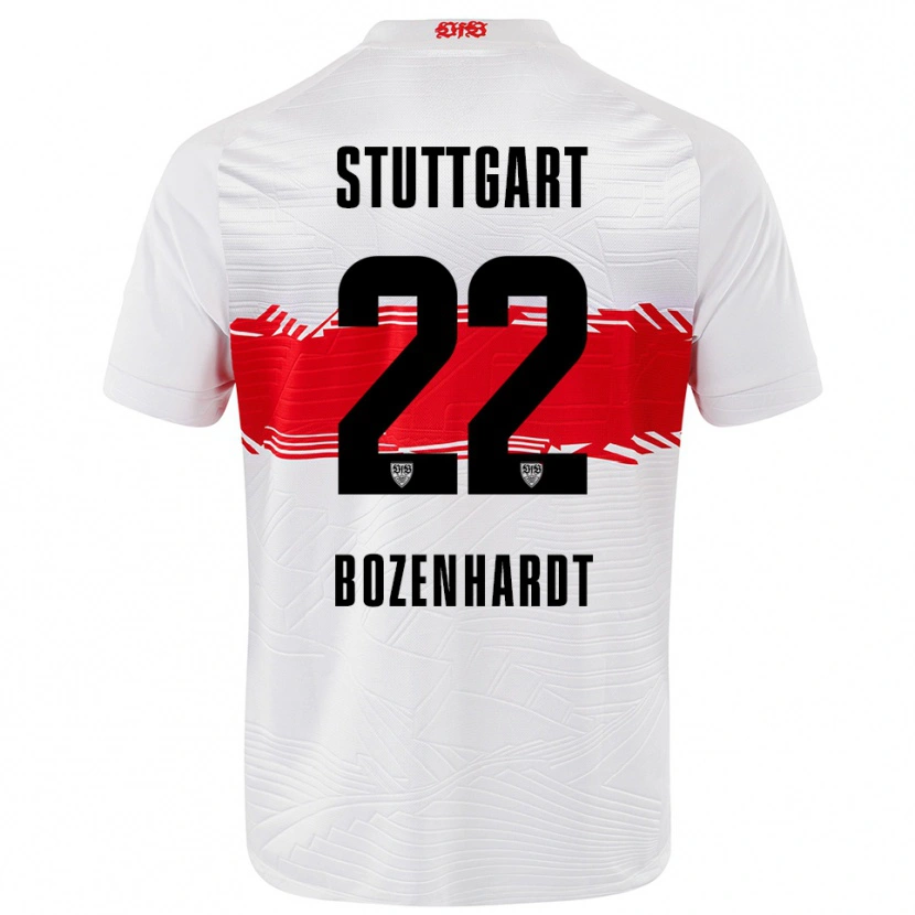 Danxen Bambino Maglia Laura Bozenhardt #22 Bianco Rosso Kit Gara Home 2025/26 Maglietta