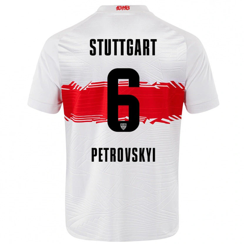 Danxen Bambino Maglia Mykola Petrovskyi #6 Bianco Rosso Kit Gara Home 2025/26 Maglietta