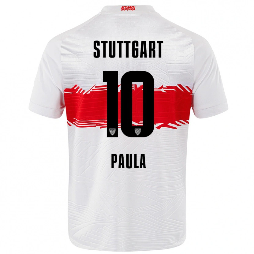 Danxen Bambino Maglia Raul Paula #10 Bianco Rosso Kit Gara Home 2025/26 Maglietta