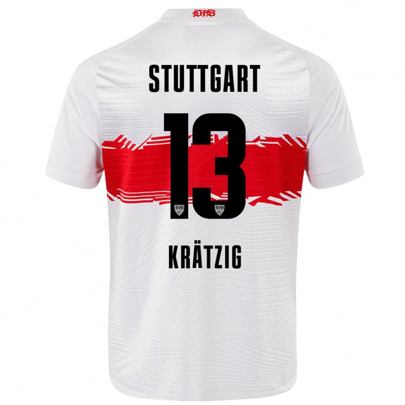 Danxen Bambino Maglia Frans Krätzig #13 Bianco Rosso Kit Gara Home 2025/26 Maglietta