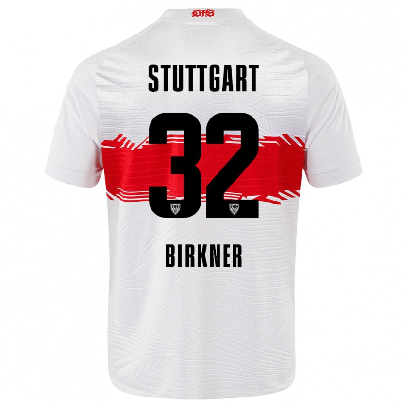 Danxen Bambino Maglia Hanna Birkner #32 Bianco Rosso Kit Gara Home 2025/26 Maglietta
